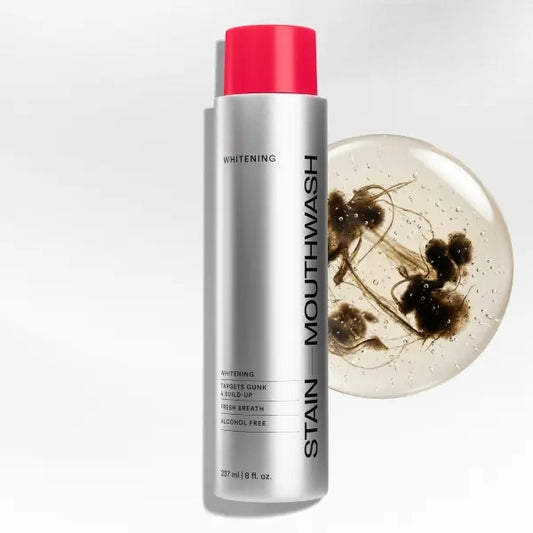 Stain Whitening Mouthwash for White Teeth, Freshens Breath with Essential Oils 237ml