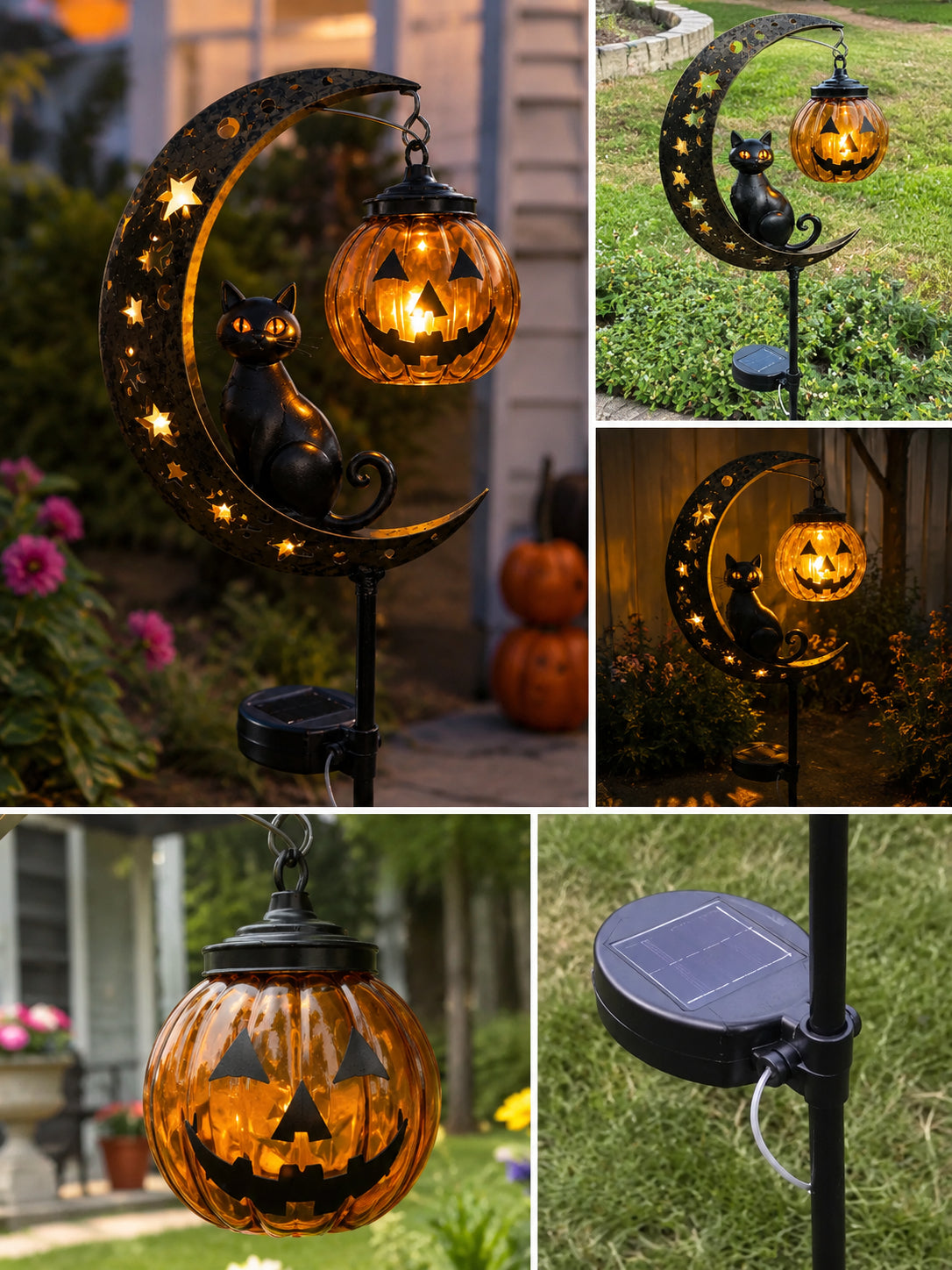 ✨LAST DAY SALE 50% OFF⚡🎃Halloween Pumpkin Moon Garden Stake Light