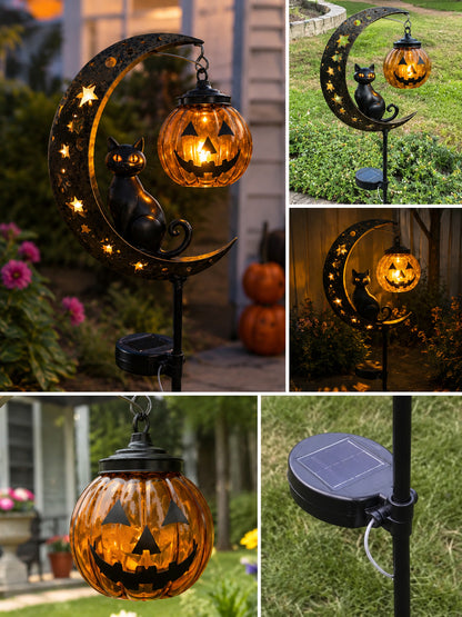 ✨LAST DAY SALE 50% OFF⚡🎃Halloween Pumpkin Moon Garden Stake Light