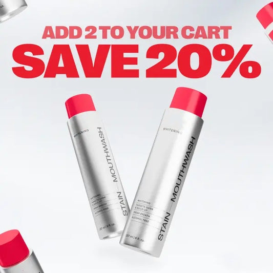 Stain Whitening Mouthwash for White Teeth, Freshens Breath with Essential Oils 237ml