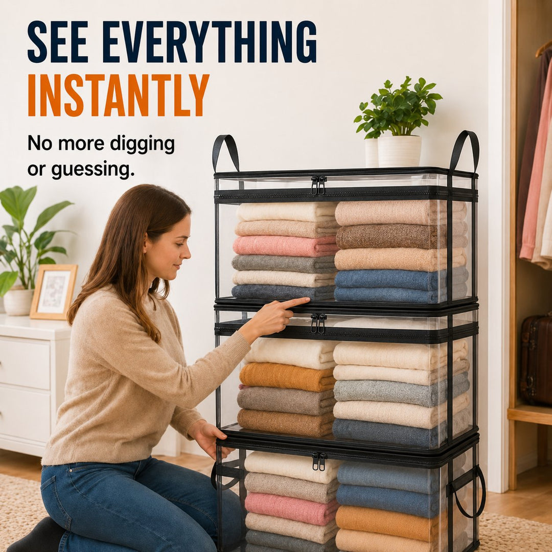🔥Last Day 50% OFF📦Large Heavy-Duty Thick Plastic Clear Storage Bag for Clothes, Moving & Storage