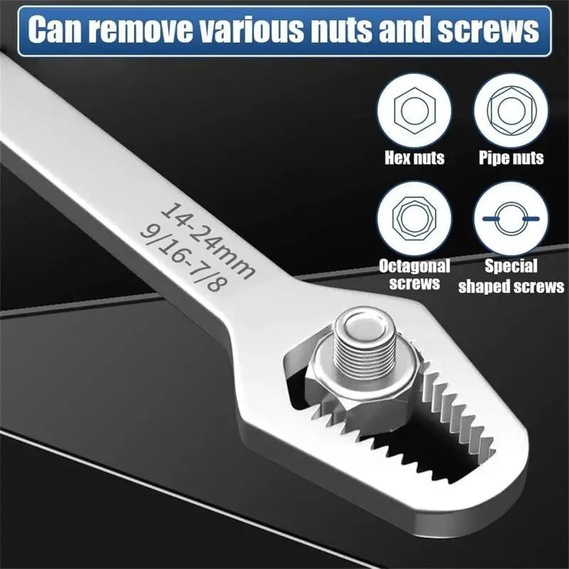 Universal 8-22mm Self-Tightening Torx Wrench, Double Head Multi-Function Repair Tool