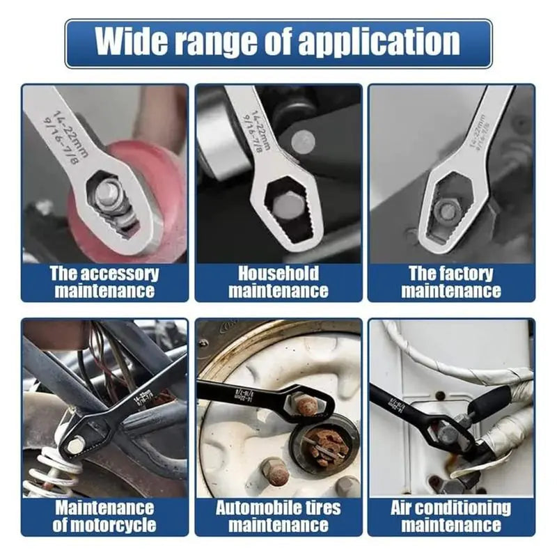 Universal 8-22mm Self-Tightening Torx Wrench, Double Head Multi-Function Repair Tool