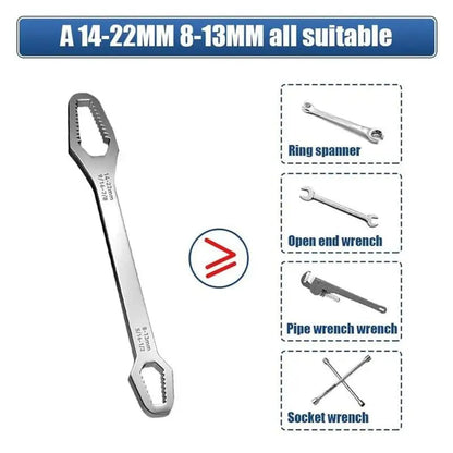 Universal 8-22mm Self-Tightening Torx Wrench, Double Head Multi-Function Repair Tool