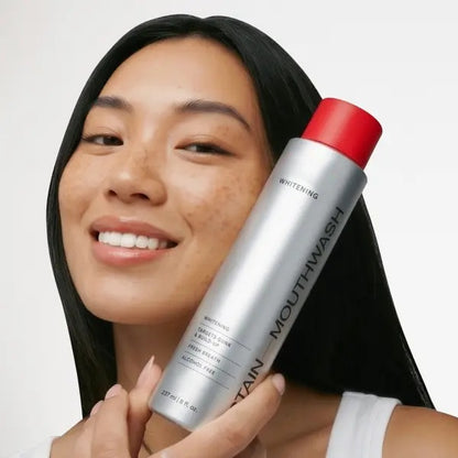 Stain Whitening Mouthwash for White Teeth, Freshens Breath with Essential Oils 237ml