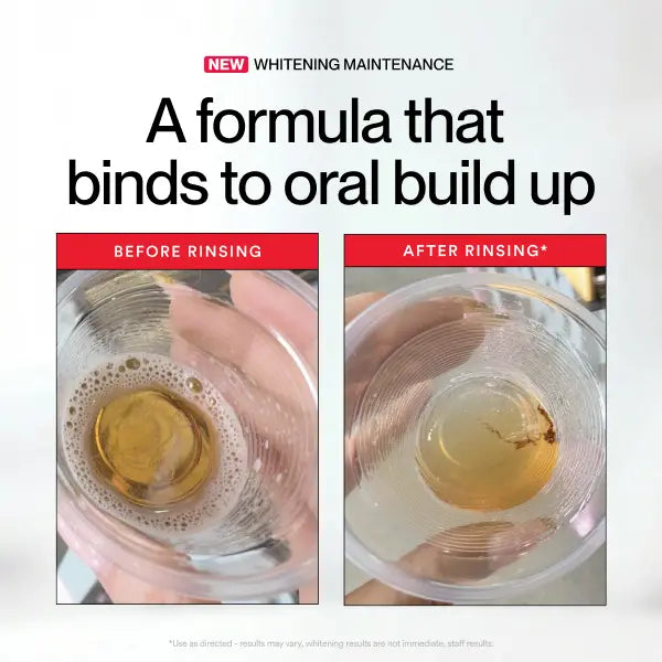 Stain Whitening Mouthwash for White Teeth, Freshens Breath with Essential Oils 237ml