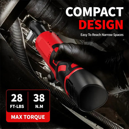 ⚡️50% Off Sale—Today Only⏰️ Electric Right Angle Ratchet Wrench, 1 Count 45NM 3/8'' Ratchet Wrench, Removal Screw Nut Car Repair Tools,  Cordless Power Tool Set