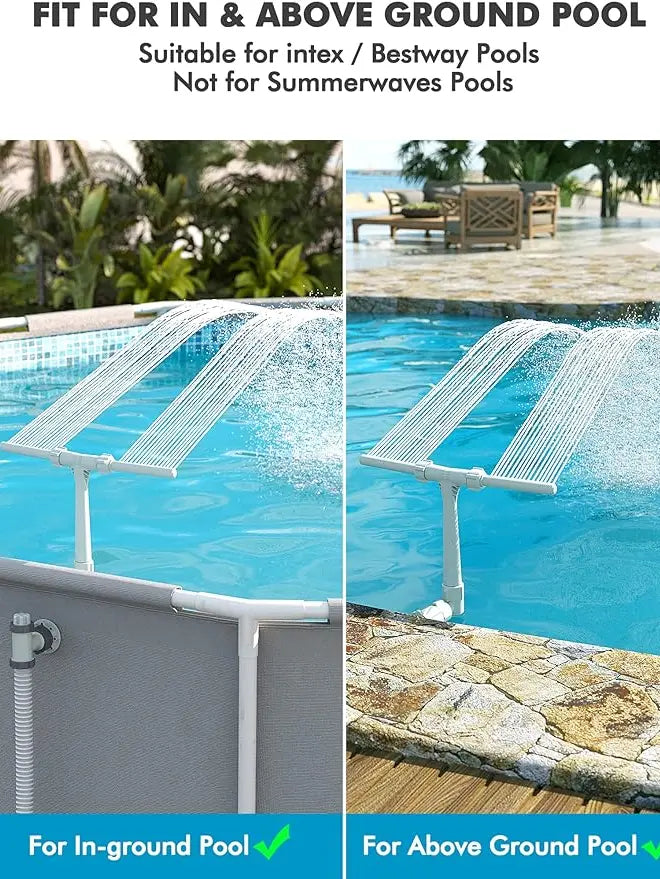 ✨LAST DAY SALE 50% OFF⚡Adjustable Dual Spray Waterfall Sprinkler Cooler for Pool