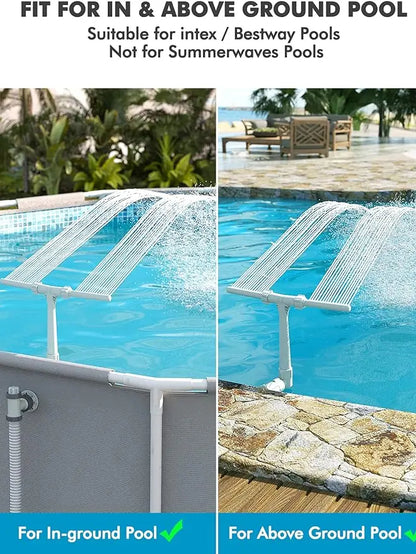 ✨LAST DAY SALE 50% OFF⚡Adjustable Dual Spray Waterfall Sprinkler Cooler for Pool