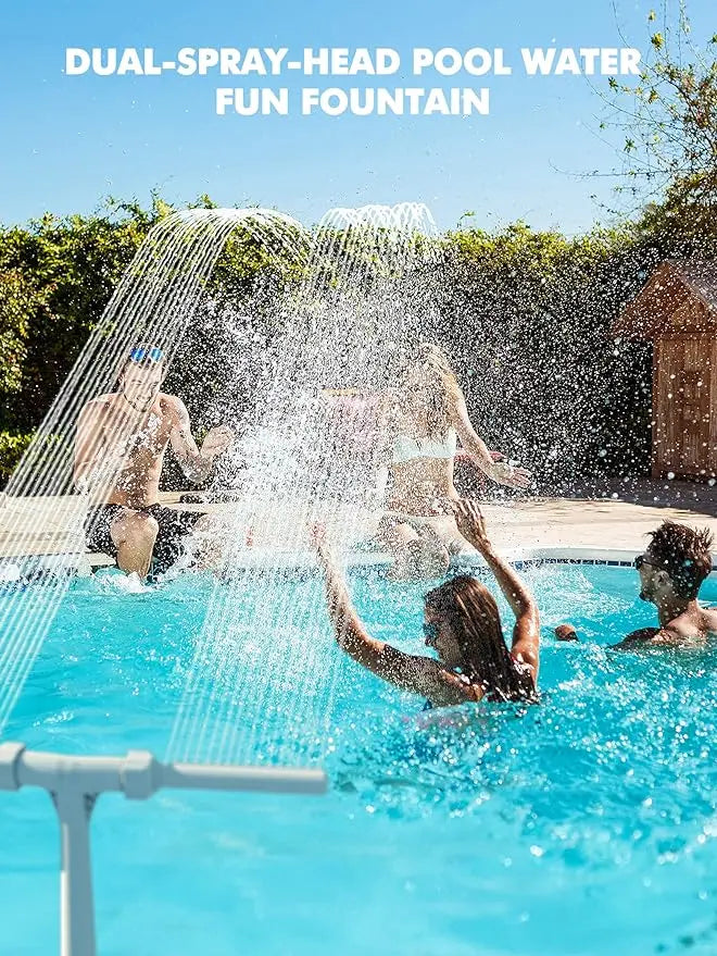 ✨LAST DAY SALE 50% OFF⚡Adjustable Dual Spray Waterfall Sprinkler Cooler for Pool