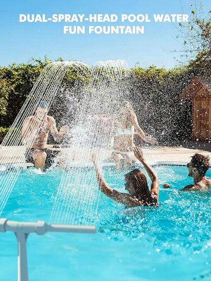 ✨LAST DAY SALE 50% OFF⚡Adjustable Dual Spray Waterfall Sprinkler Cooler for Pool