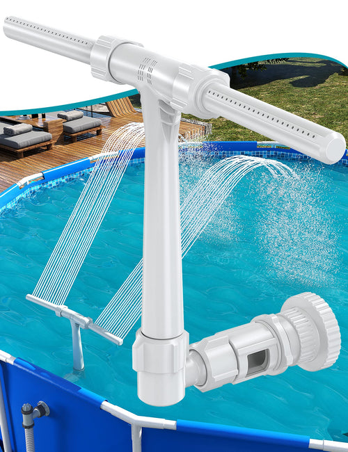 ✨LAST DAY SALE 50% OFF⚡Adjustable Dual Spray Waterfall Sprinkler Cooler for Pool