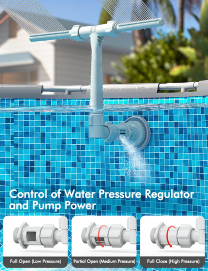 ✨LAST DAY SALE 50% OFF⚡Adjustable Dual Spray Waterfall Sprinkler Cooler for Pool