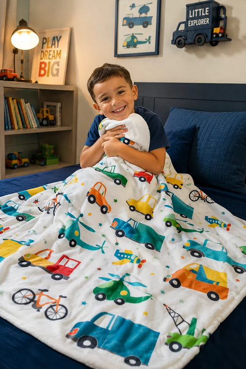 High-Quality Children's Truck Blankets