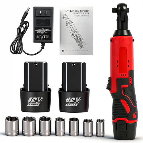 ⚡️50% Off Sale—Today Only⏰️ Electric Right Angle Ratchet Wrench, 1 Count 45NM 3/8'' Ratchet Wrench, Removal Screw Nut Car Repair Tools,  Cordless Power Tool Set