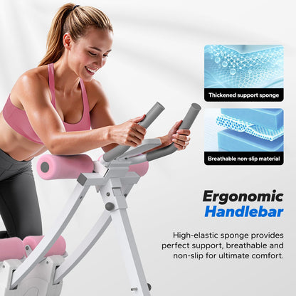 ✨LAST DAY SALE 50% OFF⚡Dual Track Single Track Ab Trainer with LCD Monitor, 440lbs Weight Capacity