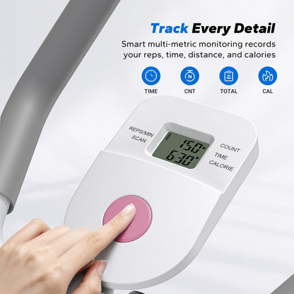 ✨LAST DAY SALE 50% OFF⚡Dual Track Single Track Ab Trainer with LCD Monitor, 440lbs Weight Capacity
