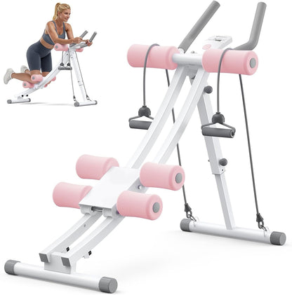 ✨LAST DAY SALE 50% OFF⚡Dual Track Single Track Ab Trainer with LCD Monitor, 440lbs Weight Capacity