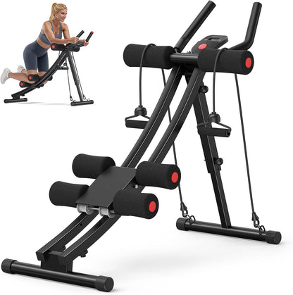 ✨LAST DAY SALE 50% OFF⚡Dual Track Single Track Ab Trainer with LCD Monitor, 440lbs Weight Capacity