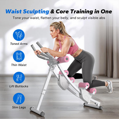 ✨LAST DAY SALE 50% OFF⚡Dual Track Single Track Ab Trainer with LCD Monitor, 440lbs Weight Capacity